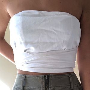 White crop top